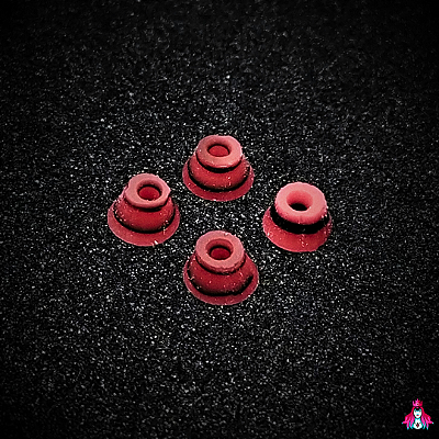 Kit de Bushings (Amortecedores) marca *Custom* modelo ''Twist'' shore (78A) (Cone Shape) Color Mix Swirl #4