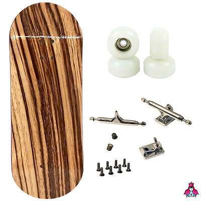 Fingerboard Minimalism Completo 34mm - Deck Custom + Trucks PRO 3.0 + Rodas CNC' V2 Street + Tape Alien Stardust II