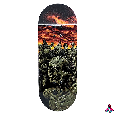 Deck marca Custom linha *Premium Series* medida 34x96mm modelo “Zombies“ + Tape Alien Stardust V2