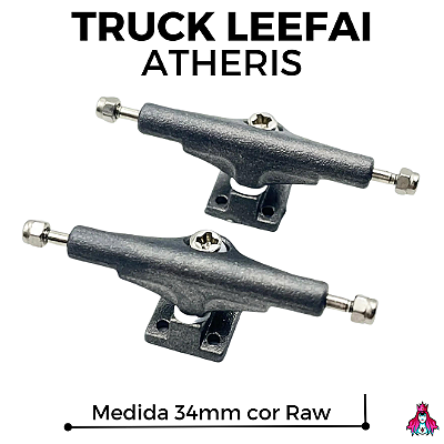 Par de Trucks Completos marca *Leefai* modelo ''Atheris'' medida 34mm cor ''Raw''