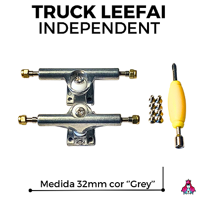 Par de Trucks Completos marca *Leefai* modelo ''Independent'' medida *32mm* cor ''Grey''