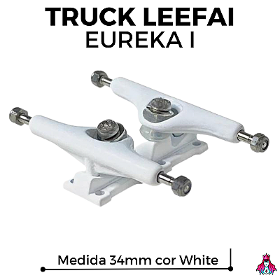 Par de Trucks Completos marca *Leefai* modelo Réplica dos trucks DT-Zero Eureka I / 34mm cor White