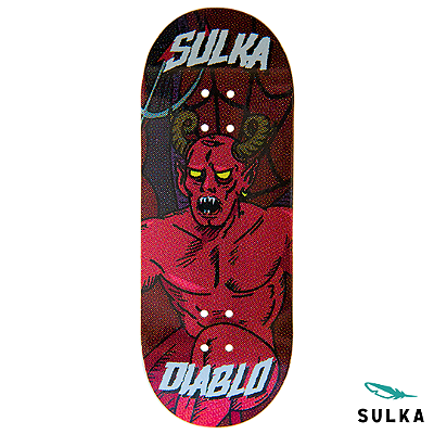 Deck marca Sulka modelo ''Diablo'' 34mm *New Mold* formato ''Regular'' Heat Transfer Real Wear
