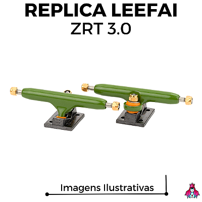 Par de Trucks Completos marca Leefai modelo ZRT 3.0 34mm cor ''Green''