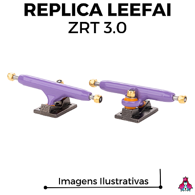 Par de Trucks Completos marca Leefai modelo ZRT 3.0 34mm cor ''Purple''