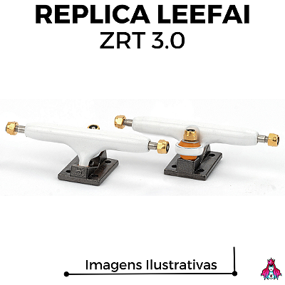 Par de Trucks Completos marca Leefai modelo ZRT 3.0 34mm cor ''White''