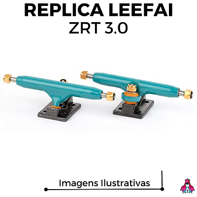 Par de Trucks Completos marca Leefai modelo ZRT 3.0 34mm cor ''Turquoise''