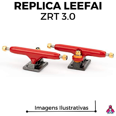 Par de Trucks Completos marca Leefai modelo ZRT 3.0 34mm cor ''Red''