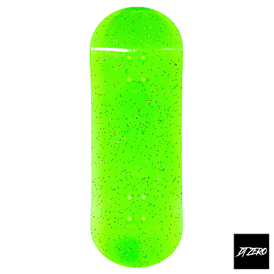 Deck da marca DT-Zero versão em Acrílico molde *High* 34mm Verde (Brilha no escuro)