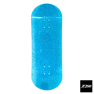 Deck da marca DT-Zero versão em Acrílico molde *High* 34mm Azul (Brilha no escuro)