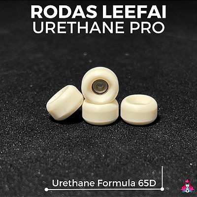 Rodas marca Leefai modelo *Urethane Pro* Urethane Formula 65D (7.5x4.5mm) cor *Off White*