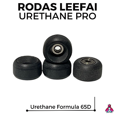 Rodas marca Leefai modelo *Urethane Pro* Urethane Formula 65D (7.5x4.5mm) cor *Dark Gray*
