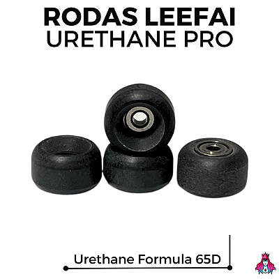 Rodas Leefai Urethane Pro Urethane Formula 65D (7.5x4.5mm) cor Black