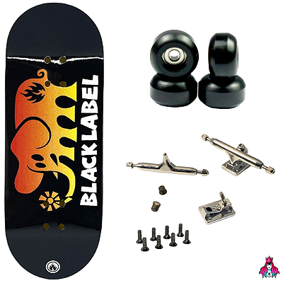 Fingerboard Premium Completo 34mm - Deck Custom + Trucks PRO 3.0 + Rodas CNC' V2 Street + Tape Alien Stardust II
