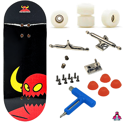 Fingerboard Premium Completo - PRO 34mm - Deck Custom + Rodas Apex + Trucks PRO 3.0 + Mini Ferramenta + Bushings + Tape