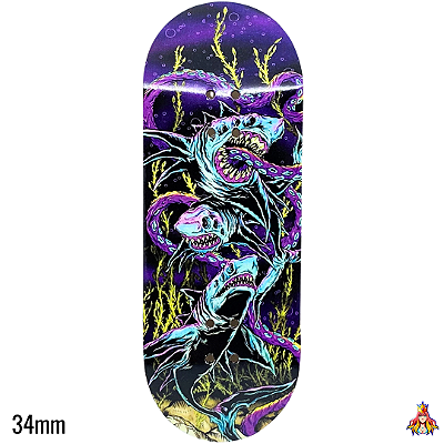 Deck Custom Premium 34mm - “Sharks“ - com Tape Alien