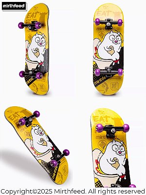 Fingerboard Completo Mirthfeed 32.5mm Heat-Transfer modelo Cat Shit