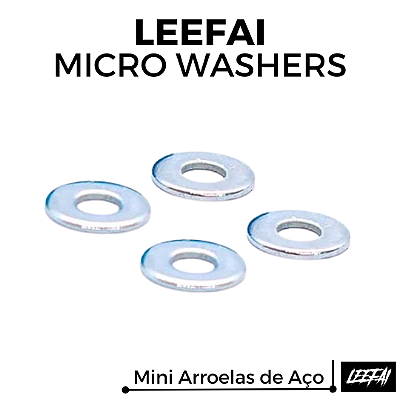 Kit de Micro Washers (Arroelas de Aço) Leefai Silver
