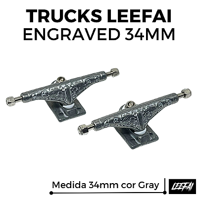 Trucks Leefai Caramel Engraved 34mm cor Gray