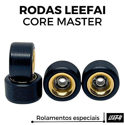 Rodas Leefai Core Master cor Black & Gold (Special Open Bearings)