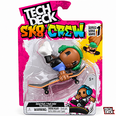 Tech Deck 32mm - Sk8 Crew Series 1 com Boneco
