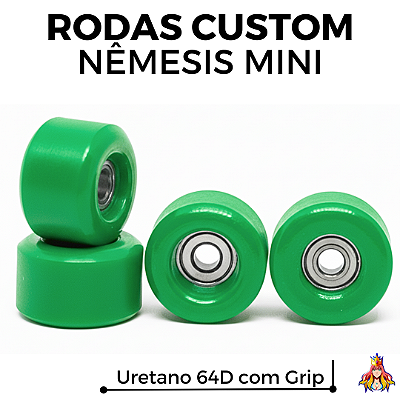 Rodas Custom Nêmesis "Mini'z" Soft Urethane 64D Green