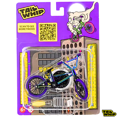 Mini BMX Metal *Tail-Whip* edição collab *Finger Hustler* Original cor Oil Chrome