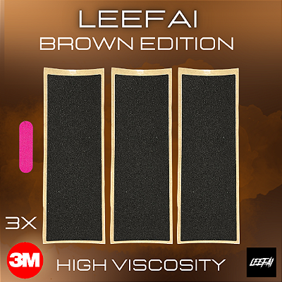 3x Tape Leefai "Brown Edition" - Adesivo Especial 3M - Alta Viscosidade