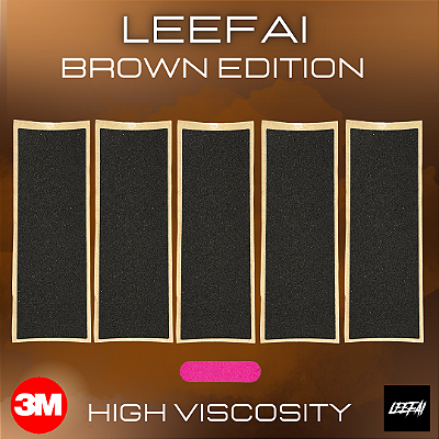 5x Tape Leefai "Brown Edition" - Adesivo Especial 3M - Alta Viscosidade