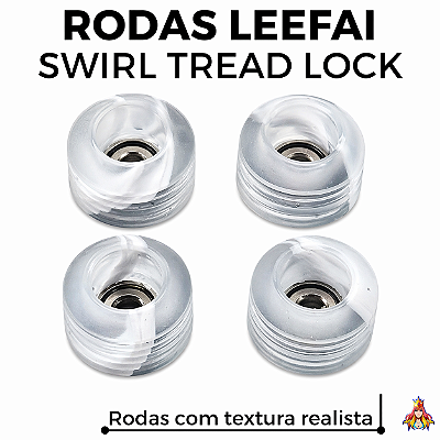 Kit de Rodas Leefai Swirl modelo "TreadLock" 80D cor Transparent