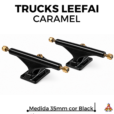 Par de Trucks Leefai Caramel 35mm - Black Chrome