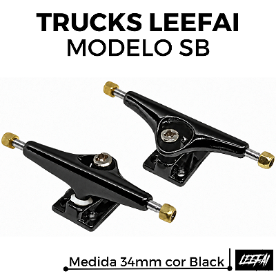 Par de Trucks Leefai 34mm versão "SB" cor Black