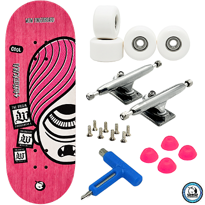 Fingerboard Premium WoW 34mm - Trucks G4 - Rodas Uretano 64D com Grip