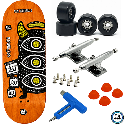 Fingerboard Premium WoW 34mm - Trucks G4 - Rodas Uretano 64D com Grip