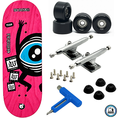 Fingerboard Premium WoW 34mm - Trucks G4 - Rodas Uretano 64D com Grip