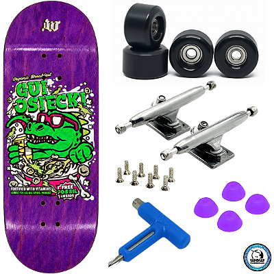 Fingerboard Premium WoW 34mm - Trucks G4 - Rodas Uretano 64D com Grip