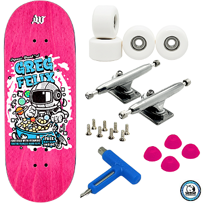 Fingerboard Premium WoW 34mm - Trucks G4 - Rodas Uretano 64D com Grip