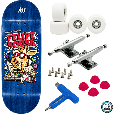 Fingerboard Premium WoW 34mm - Trucks G4 - Rodas Uretano 64D com Grip