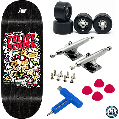 Fingerboard Premium WoW 34mm - Trucks G4 - Rodas Uretano 64D com Grip