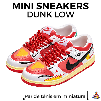 Miniatura Sneakers Tênis Dunk Low - Red Flame