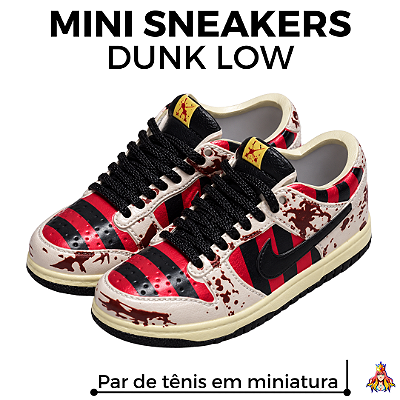 Miniatura Sneakers Tênis Dunk Low - Nightmare