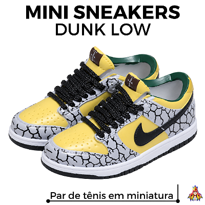 Miniatura Sneakers Tênis Dunk Low - Cracked Gold