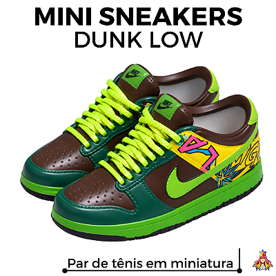 Miniatura Sneakers Tênis Dunk Low - Toxic Graffiti