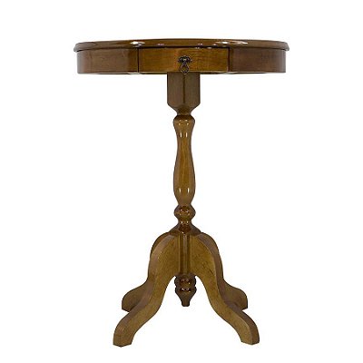 Mesa de Apoio Inglesa com Gaveta - Imbuia - Alto Padrão Móveis.