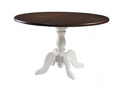 Mesa de Jantar Inglesa (1,20 x 1,20) - Branca/Cappuccino - Alto Padrão Móveis.