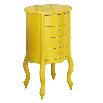 Barrica Clássica 4 Gavetas - Amarela - Alto Padrão Móveis.