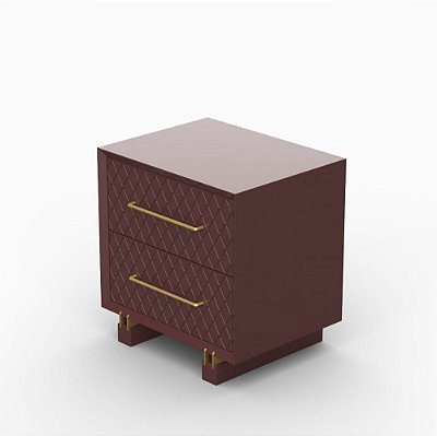 Mesa de Cabeceira Chelles - Vinho - Alto padrão Móveis.