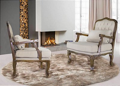 Conjunto 02 Poltronas King Capitonê - Alto Padrão Móveis.