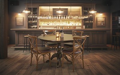 Conjunto de Jantar England - Cappuccino - Alto Padrão Móveis.