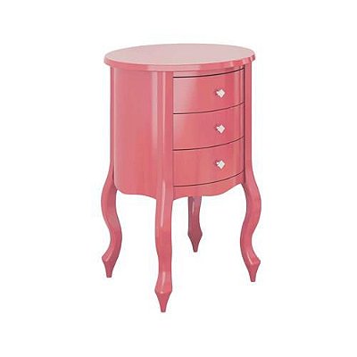 Barrica Clássica 3 Gavetas - Rosa - Alto Padrão Móveis.